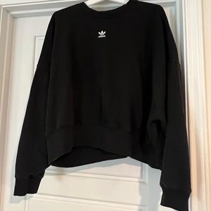 Adidas logo oversized cropped sweater